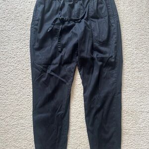Womens Black Drawstring Casual Pants